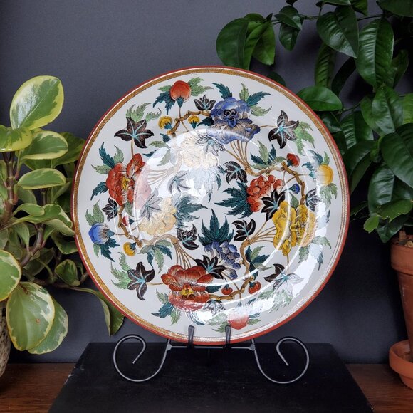 Wedgwood Etruria Peoney Plate, Made in England Hand Painted Dish With Peony - Picture 1 of 6